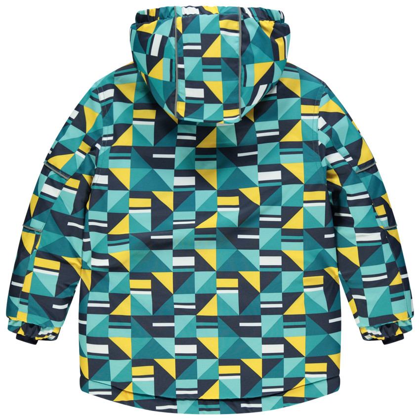 Blouson de ski imperm able imprim g om trique all over