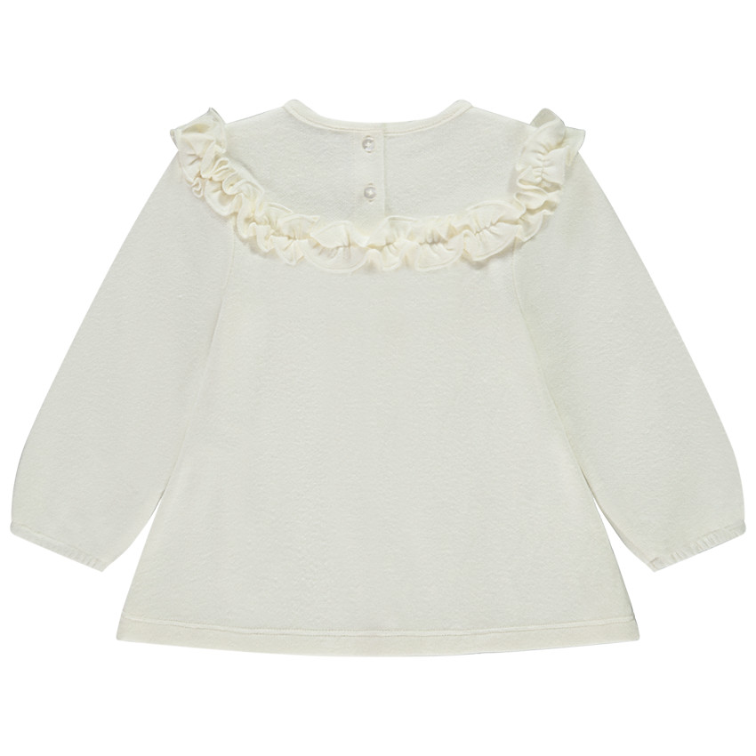 Τουνίκ μακρυμάνικη πλεκτό με βολάν για μωρό κορίτσι 