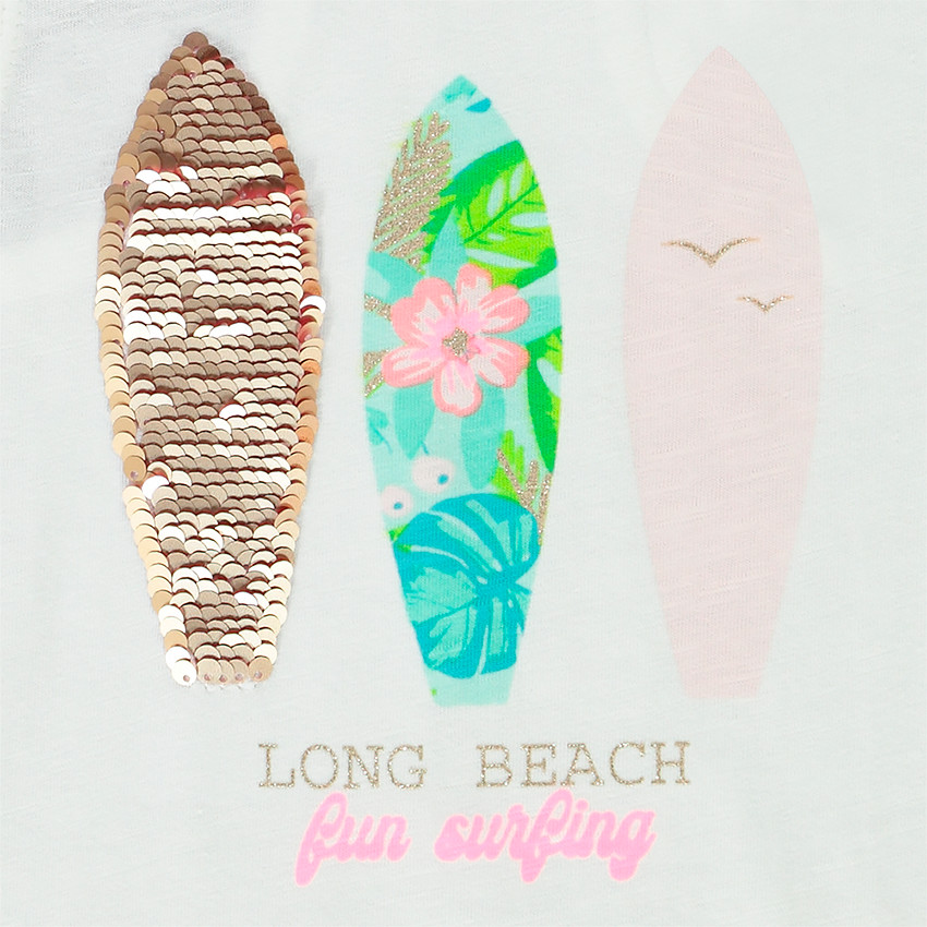 Débardeur en jersey avec print et sequins magiques pour fille 