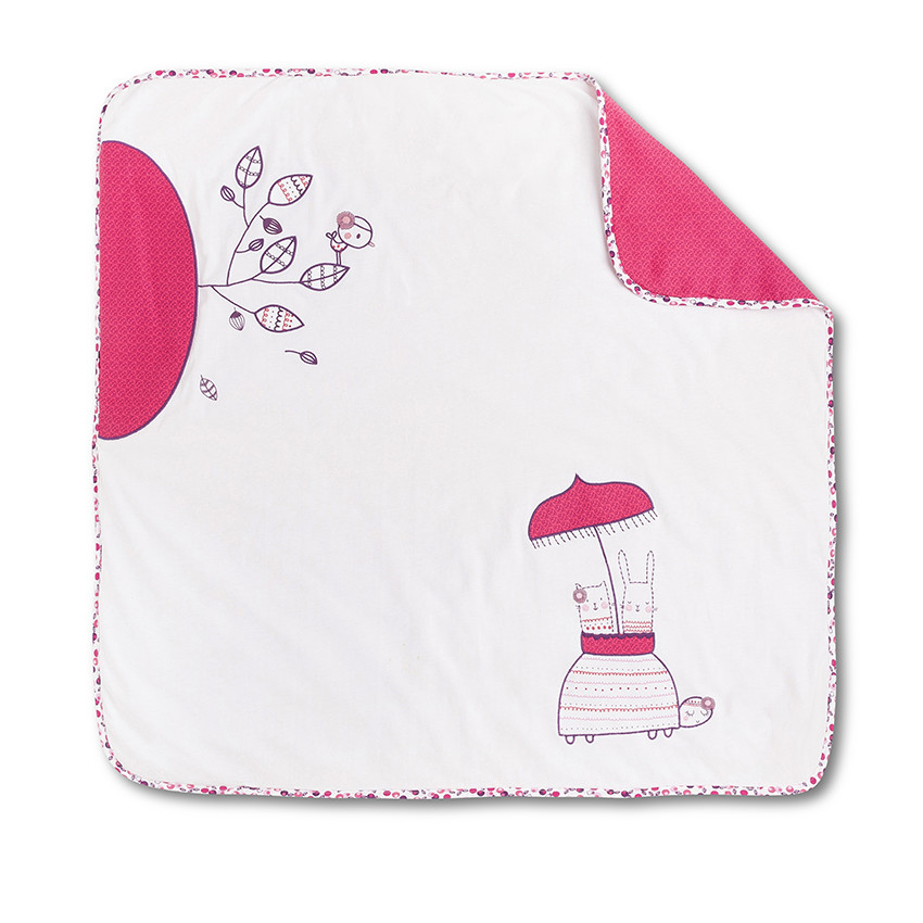 Couverture en jersey avec prints et broderies  