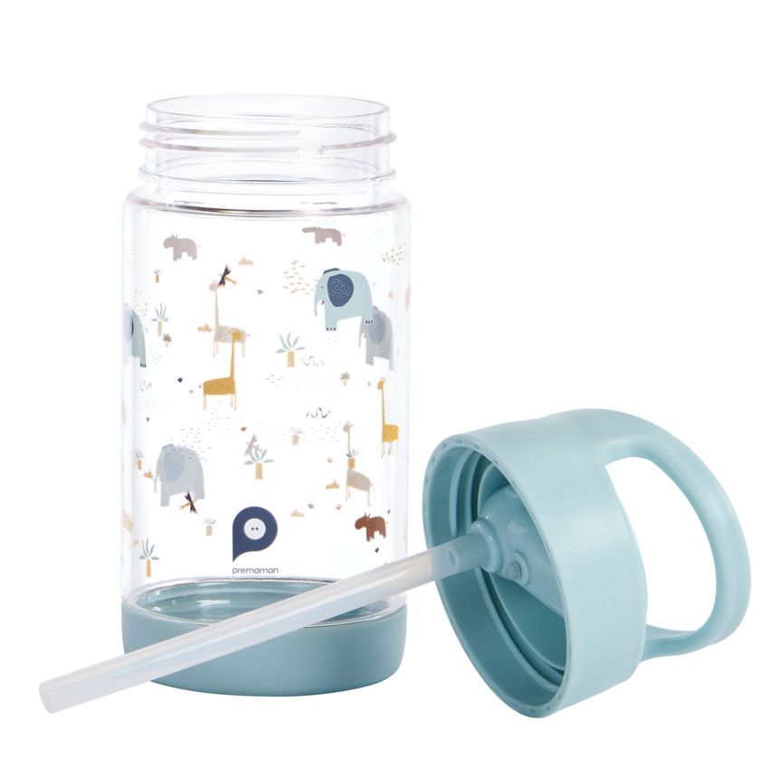 Διαφανές Μπουκάλι Με Πτυσσόμενο Καλαμάκι 400ml Savane 