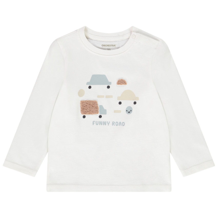 Αμάνικο μπλουζάκι από jersey με φαντεζί σχέδιο για μωρό αγόρι 