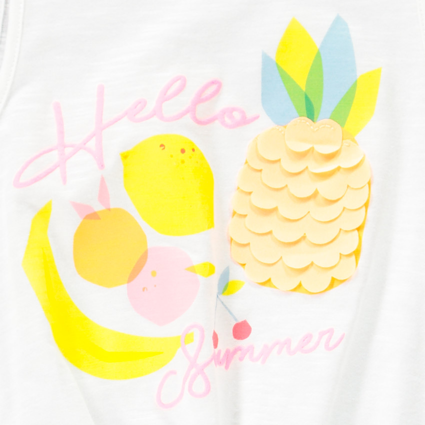 Αμάνικο μπλουζάκι με σχέδιο φαντεζί για κορίτσι  Additional Αμάνικο μπλουζάκι με σχέδιο φαντεζί για κορίτσι