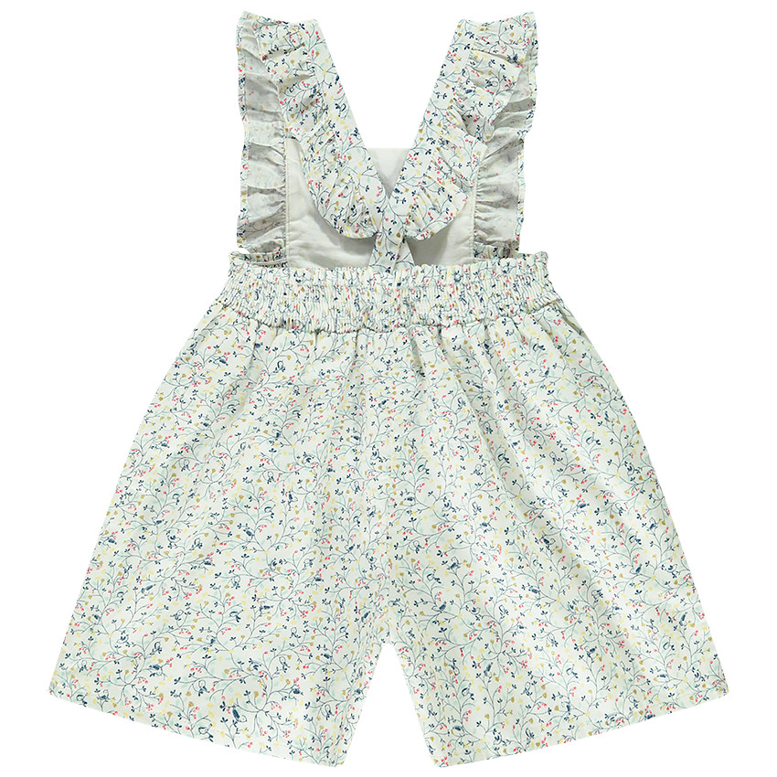 Combinaison courte en satin de coton pour bébé fille 