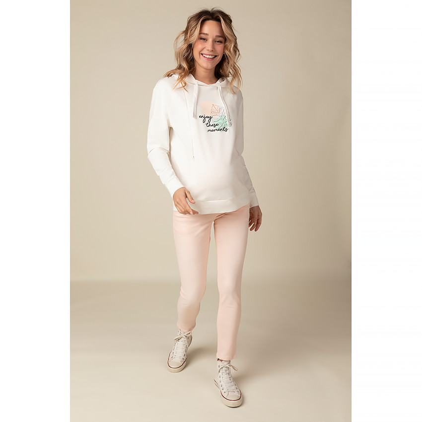 Sweat en molleton à capuche ave zip d'allaitement  Additional Sweat en molleton à capuche ave zip d'allaitement