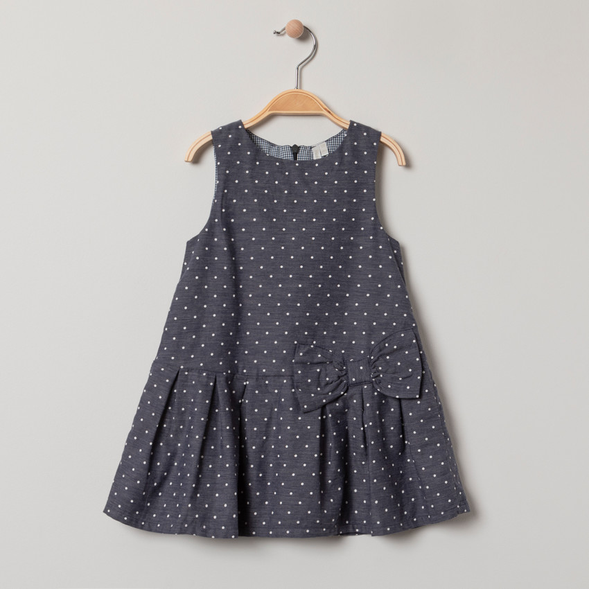 Φόρεμα αμάνικο πουά με  φιόγκο  Additional Φόρεμα αμάνικο πουά με  φιόγκο