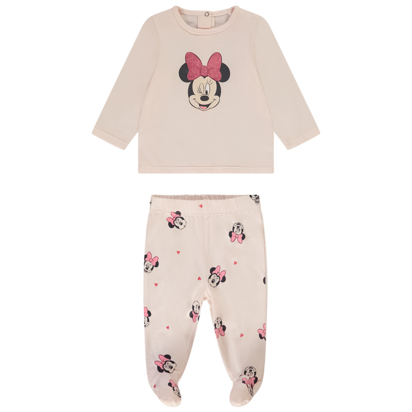 Σετ πιτζάμα σε jersey Minnie Disney για bebe κορίτσι 
