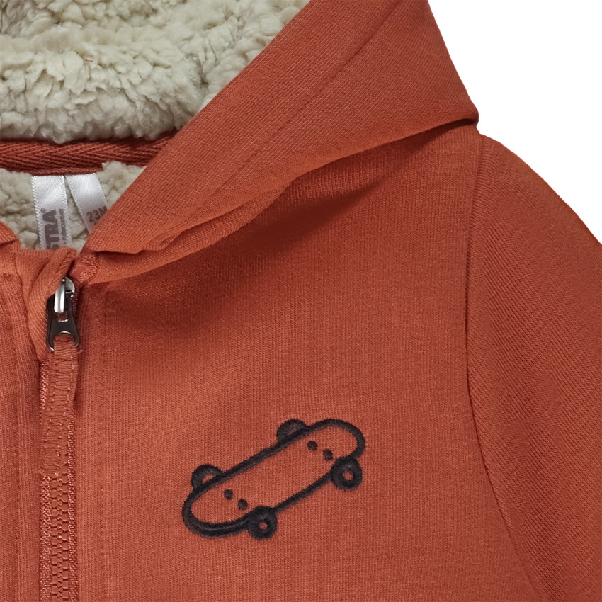 Ζακέτα με κουκούλα και κέντημα skate για bebe αγόρι 