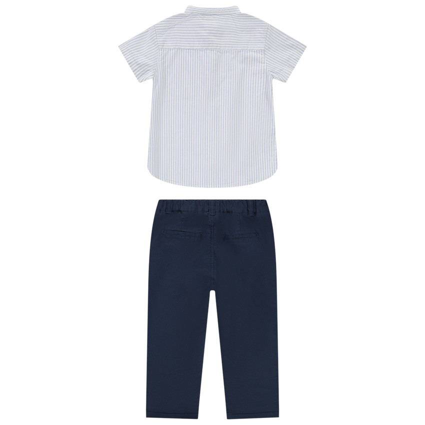 Σετ 2 κομματιών με ριγέ πουκάμισο για bebe αγόρι 