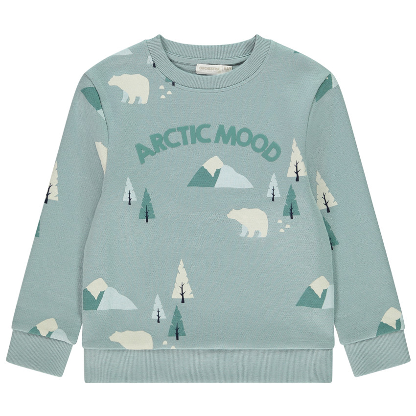 Φούτερ πλεκτό με φαντεζί σχέδιο για αγόρι 