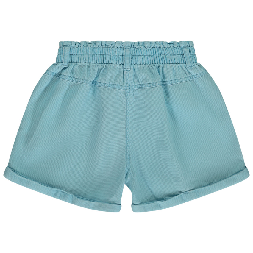 Σορτς μονόχρωμο πάνινο για κορίτσι 