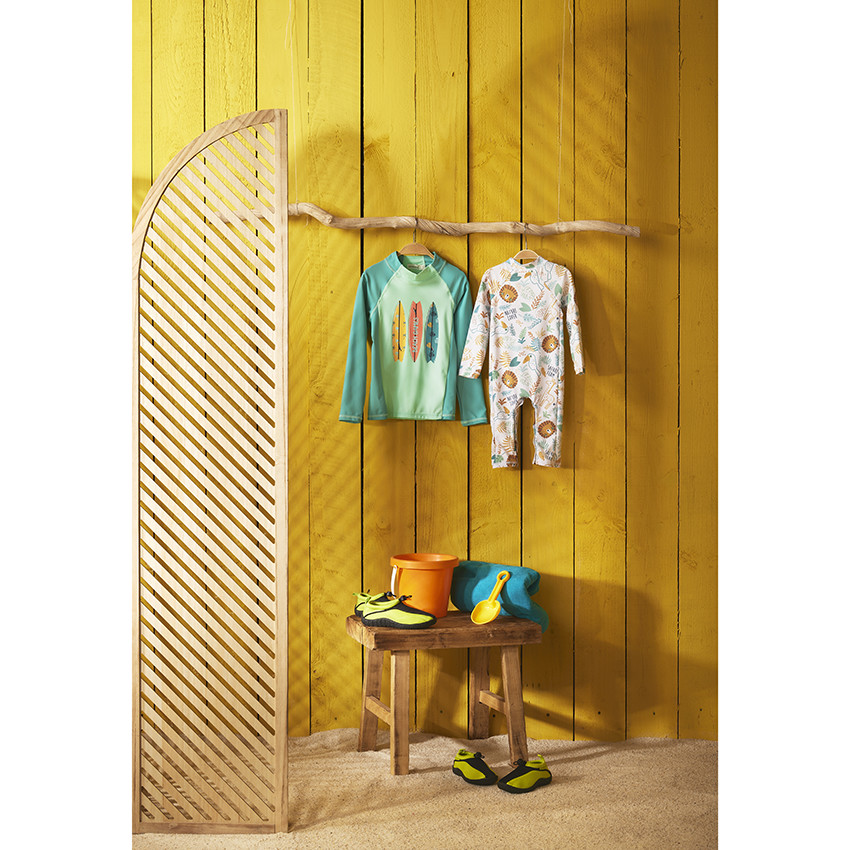 T-shirt αντι-UV SPF 50+ με σχέδιο σανίδες του σερφ για αγόρι 