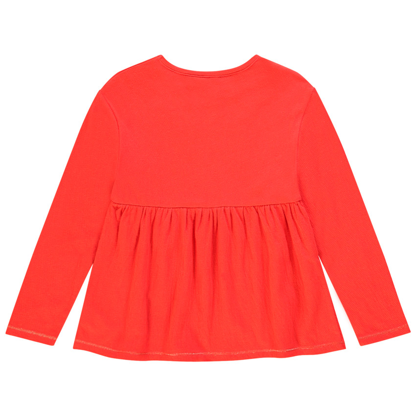 T-shirt μακρυμάνικο κόκκινο με κεντήματα Minnie Disney 