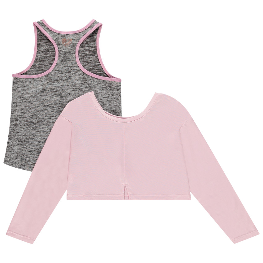 Σετ Αμάνικο μπλουζάκι και  crop top sport για κορίτσι 