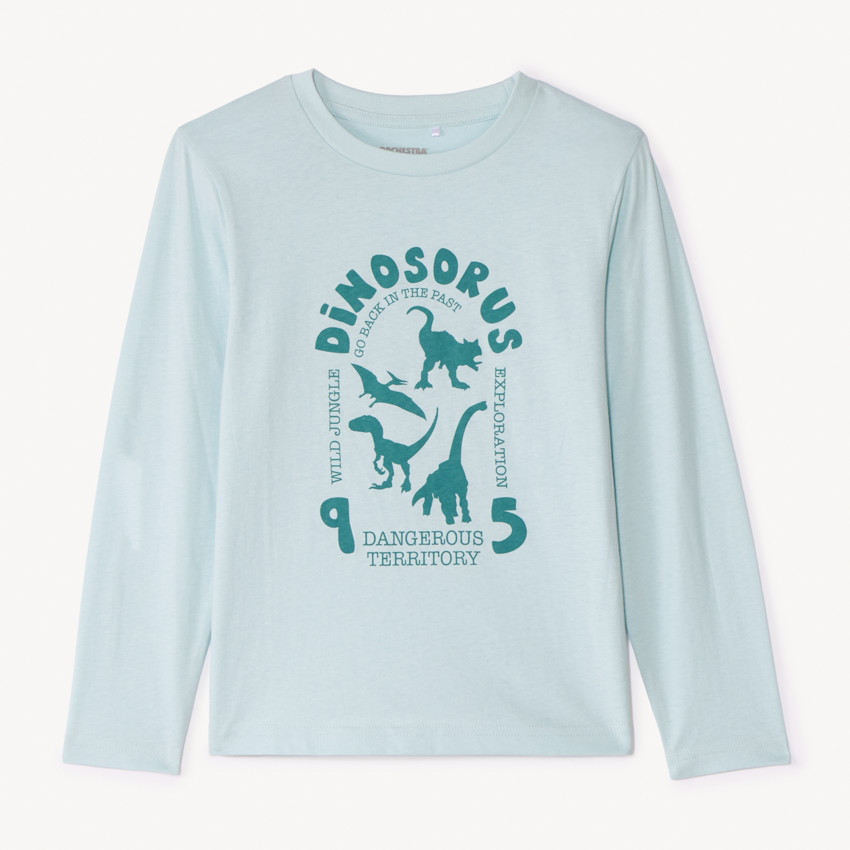 T-shirt à manches longues imprimé pour garçon 