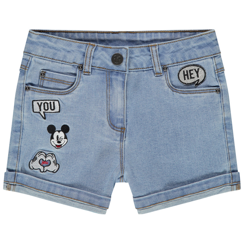 Τζιν σορτς με σήματα Μίκυ της Disney 