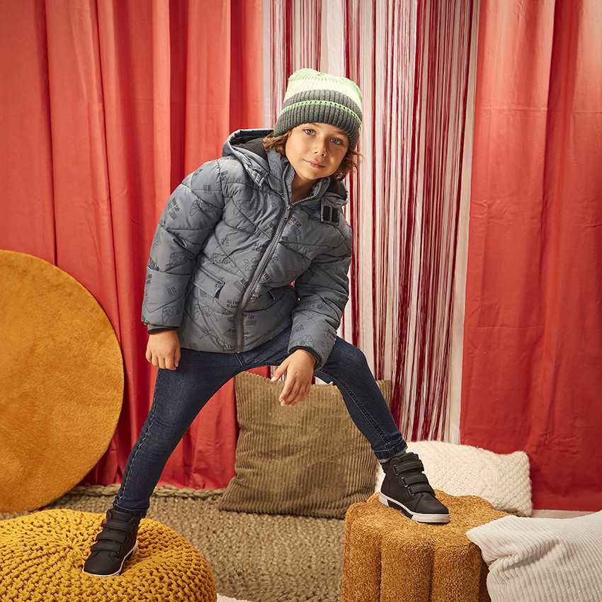 Καπέλο πλεκτό με ρίγες για αγόρι 