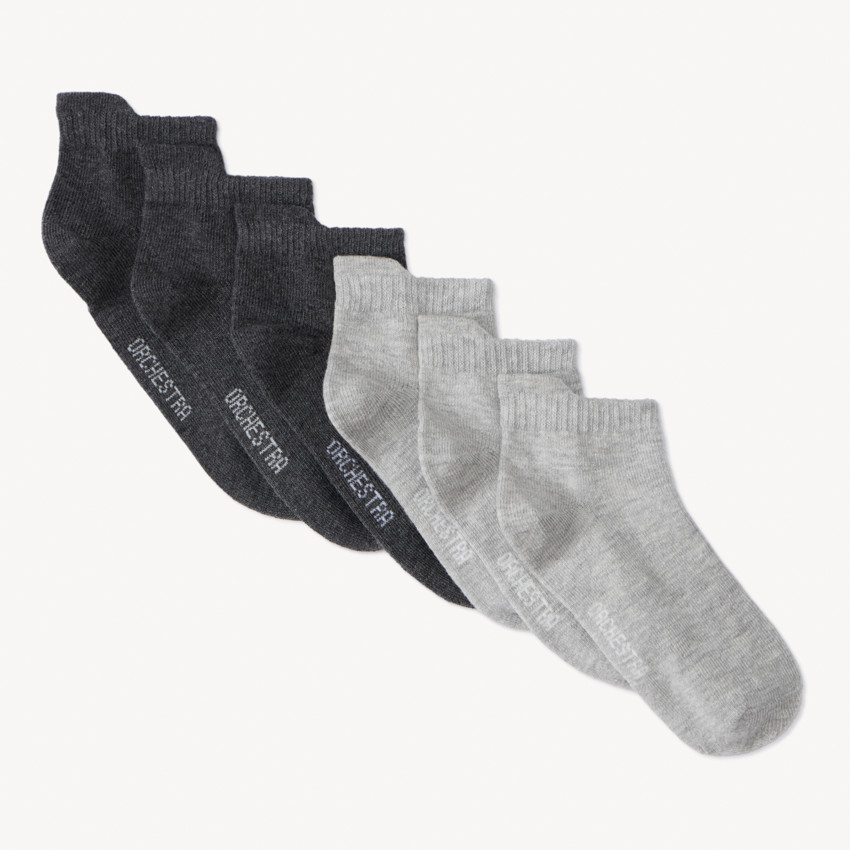 Σετ 6 ζευγαριών κοντών μονόχρωμων κάλτσων για αγόρι 