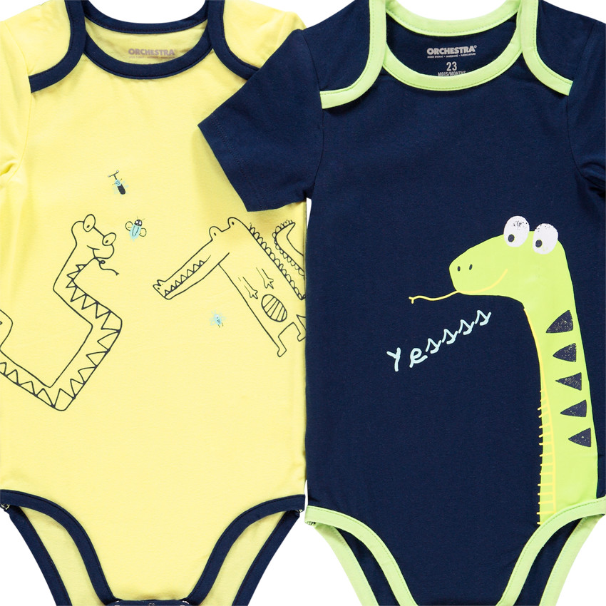 Σετ από 7 bodies κοντομάνικα για bebe αγόρι με σχέδιο 