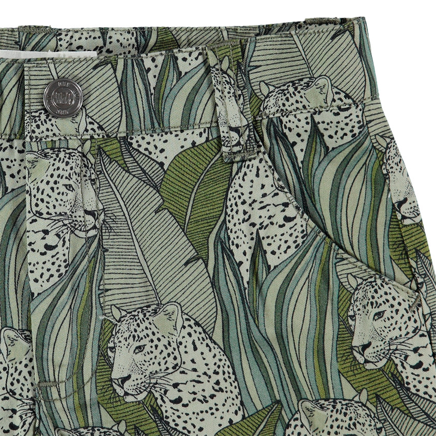 Βαμβακερή βερμούδα με τροπικό μοτίβο 