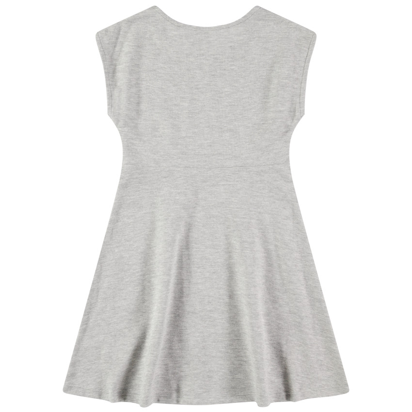 Κοντομάνικο φόρεμα με λωρίδα από μαύρες πούλιες 