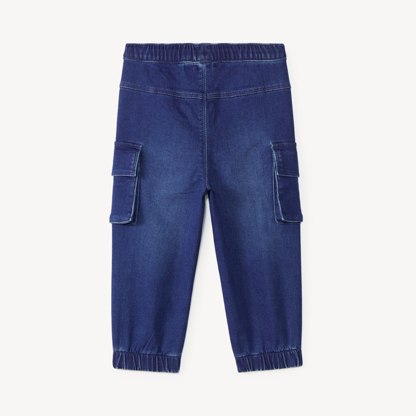 Jean jogger για αγόρι μωρού με τσέπες cargo 