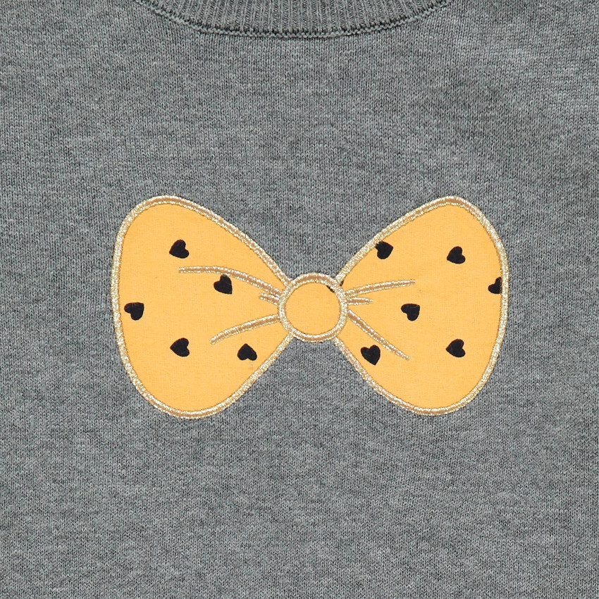 Pull en tricot effet 2 en 1 à petits coeurs imprimés  