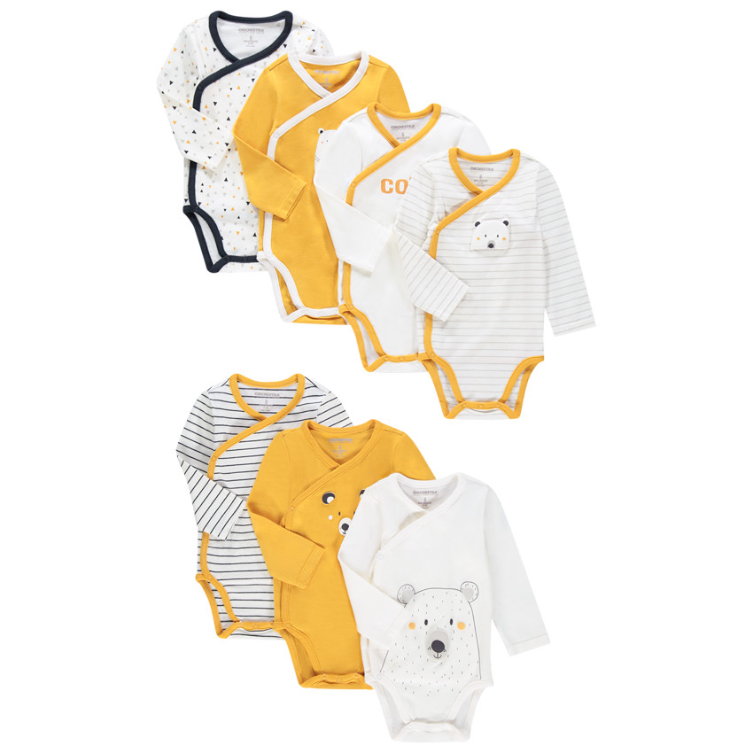 Lot de 7 bodies manches longues motif ourson 