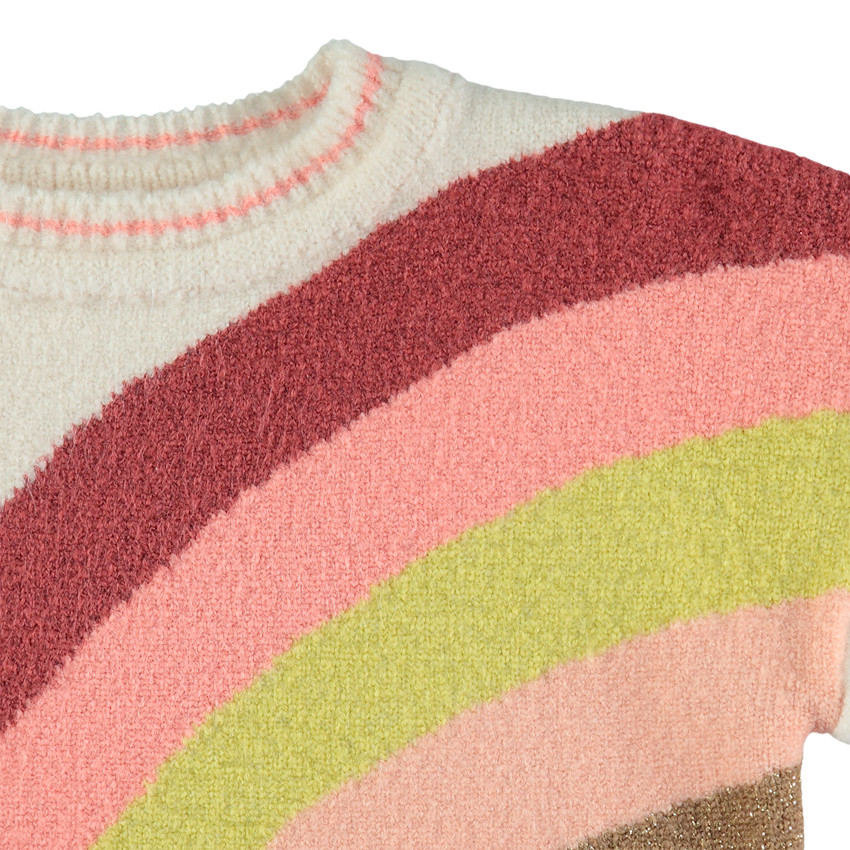 Pull en tricot motif arc-en-ciel brillant en jacquard   Additional Pull en tricot motif arc-en-ciel brillant en jacquard