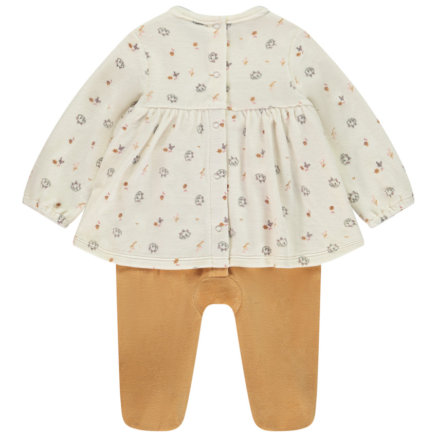 Πιτζάμα βελουτέ 2 σε 1 με σχέδιο Marie Disney για κορίτσι 