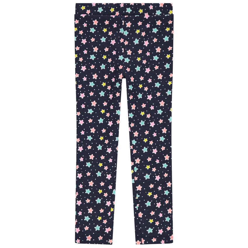 Pyjama en jersey print fille et bas étoilé 