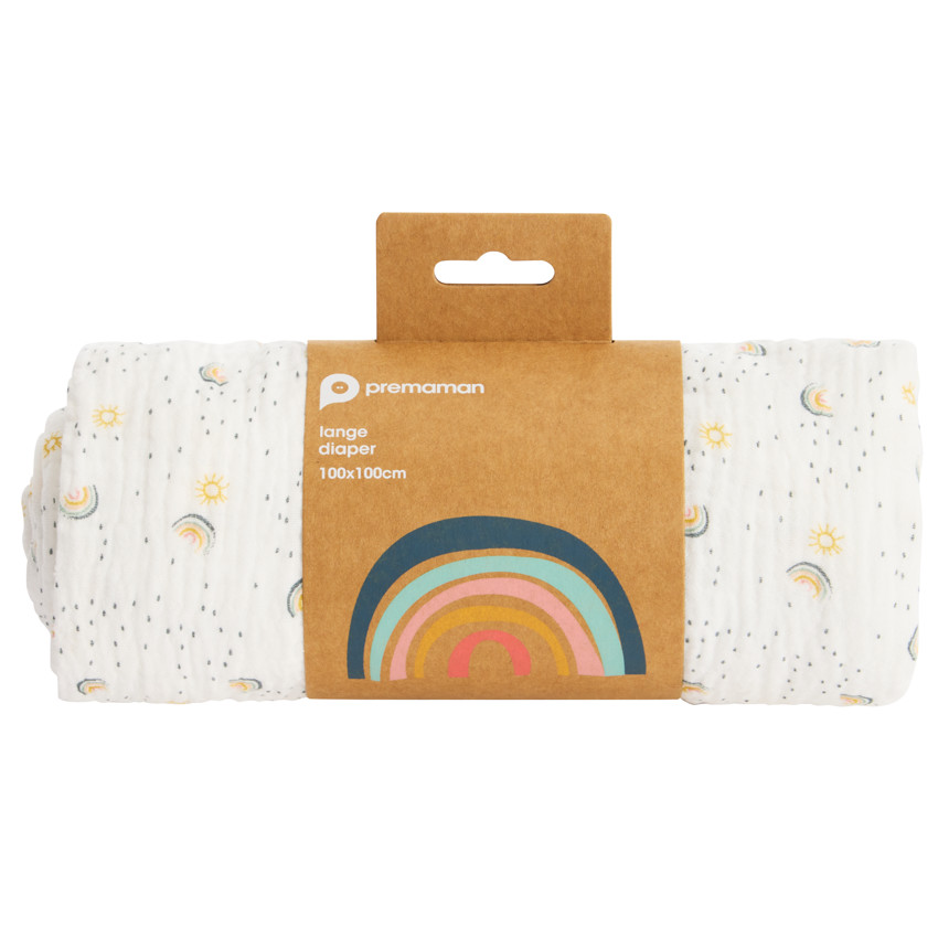 Πάνα Βαμβακερή Με Εκτύπωση Ουράνιου Τόξου 100 X 100 Εκ. 