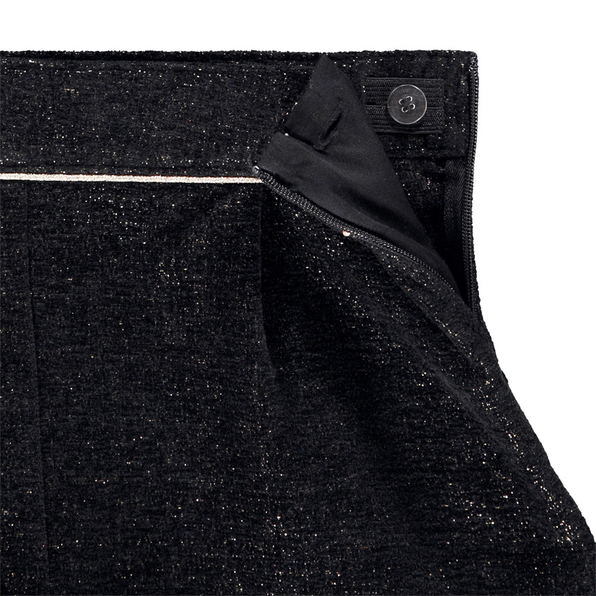 Short en jacquard avec liserés brillants pour fille Main Short en jacquard avec liserés brillants pour fille