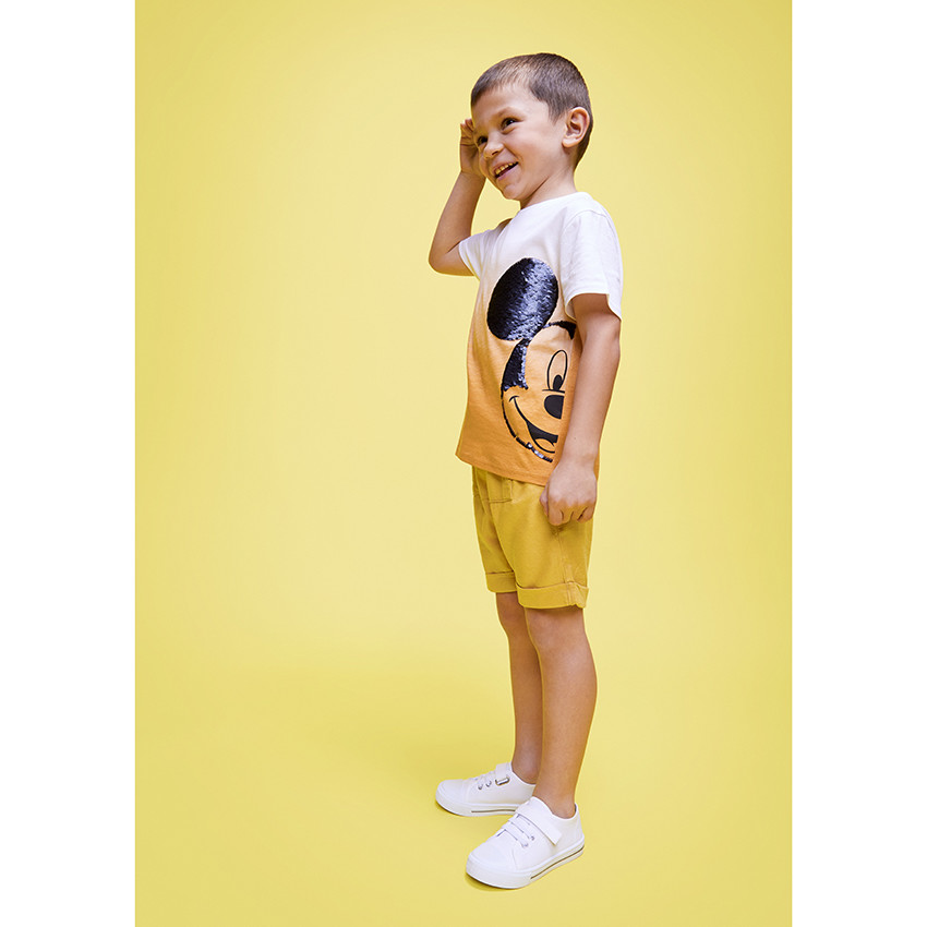 Βερμούδα από βαμβακερό με τσέπη καγκουρό για αγόρι 