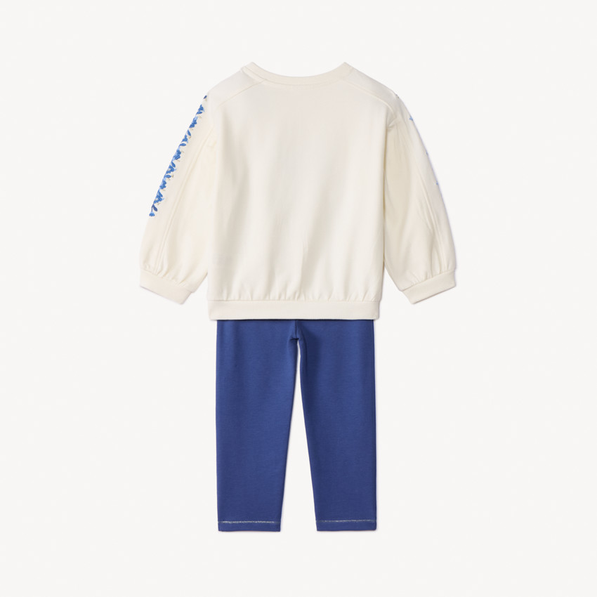 Ensemble jogging avec sweat oversize brodé pour bébé fille 