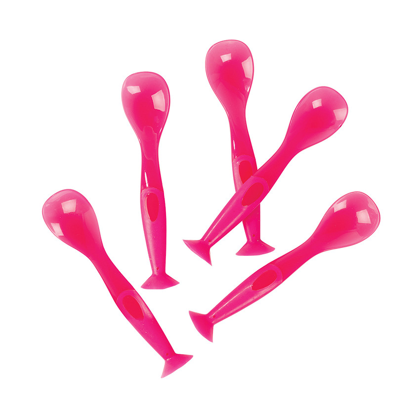 Σετ 5 κουταλάκια ροζ 