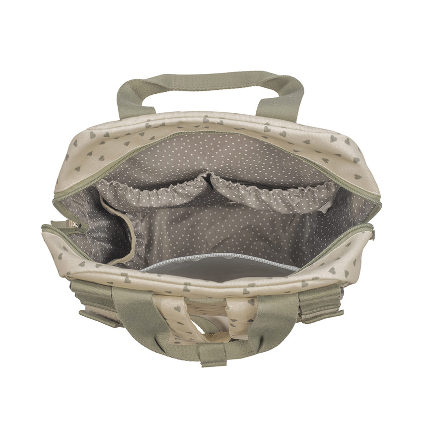 Τσάντα Αλλαξιέρα Backpack Poppy Olive Hearts 