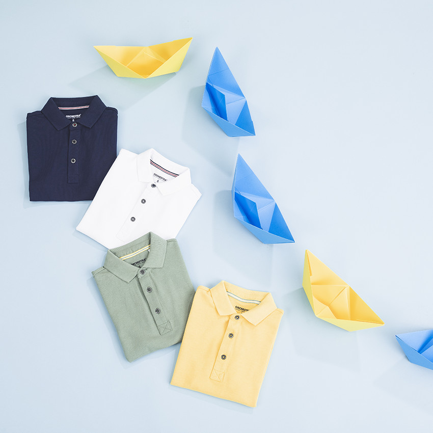 Πολυεστερικό κοντομάνικο πόλο μπλουζάκι από βαμβάκι για αγόρι 