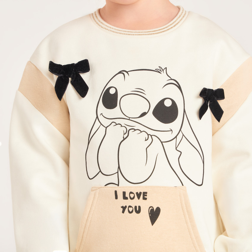 Φόρεμα φούτερ με τύπωμα Stitch Disney κορίτσι 
