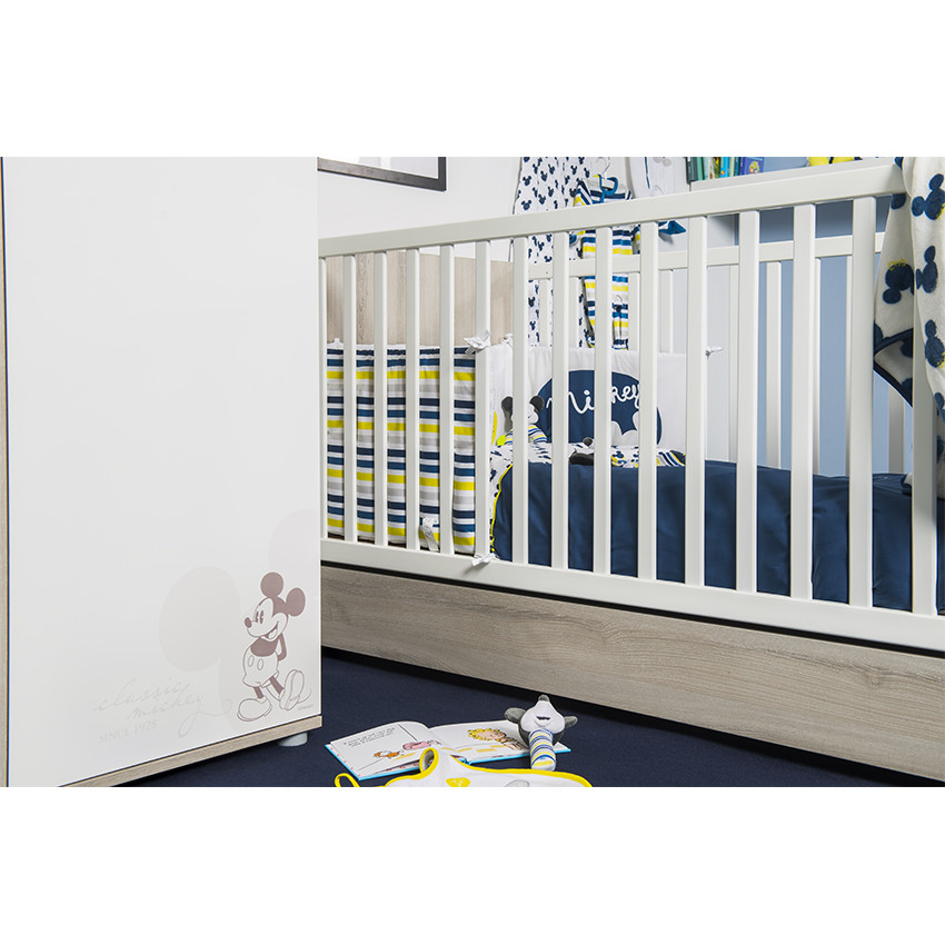 Tour de lit en popeline Disney motif Mickey 