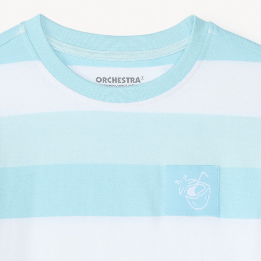 T-shirt με κοντά μανίκια σε ρίγες για αγόρι 