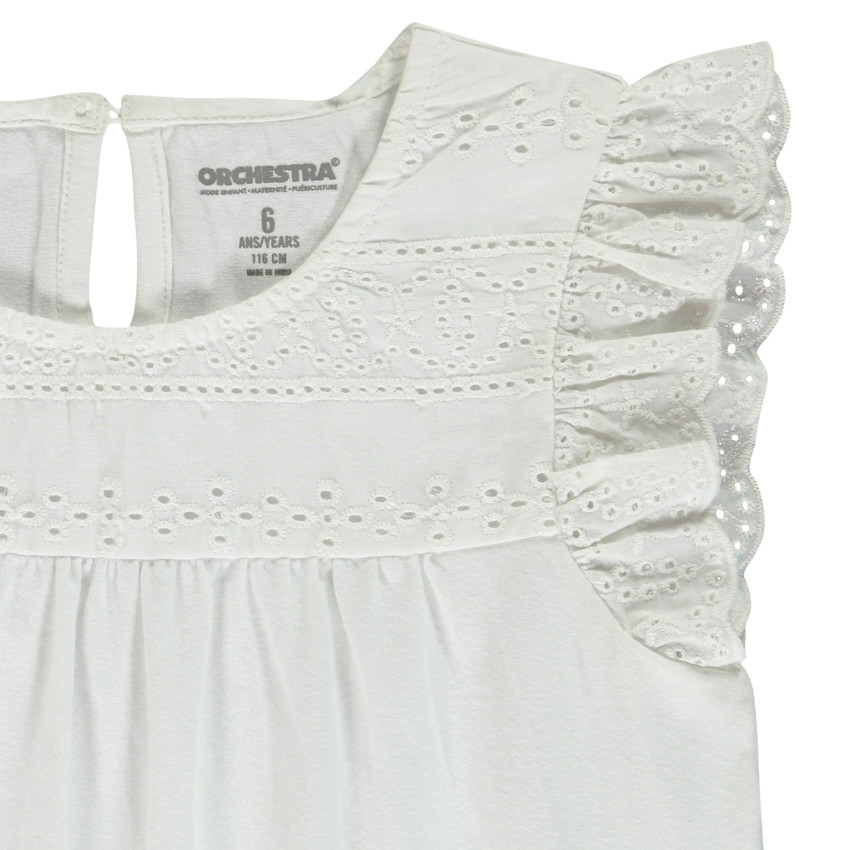 Κοντομάνικο μπλουζάκι με αγγλική δαντέλα για κορίτσι  Additional Κοντομάνικο μπλουζάκι με αγγλική δαντέλα για κορίτσι