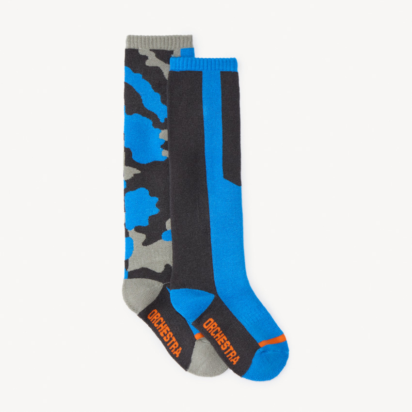 Lot de 2 paires de chaussettes de ski hautes pour garçon 