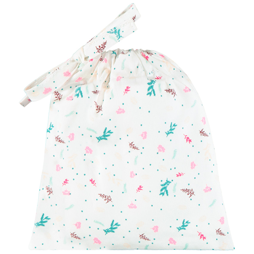 Lot de 6 lingettes lavables en coton avec pochette de rangement 