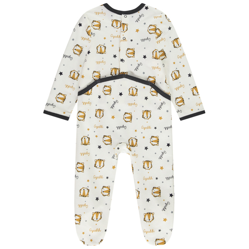 Σετ 2 δορς-μπιέν από πλεκτό με σχέδιο τίγρης για μωρό αγόρι 