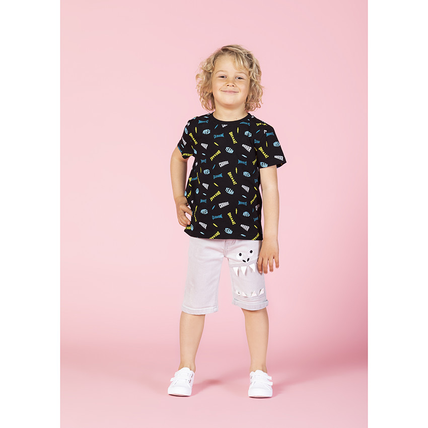 Βερμούδα jean με κροκόδειλο κέντημα 