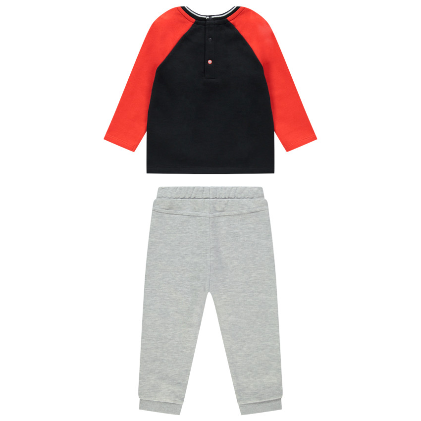 Jogging en molleton avec sweat bicolore print animaux  Additional Jogging en molleton avec sweat bicolore print animaux