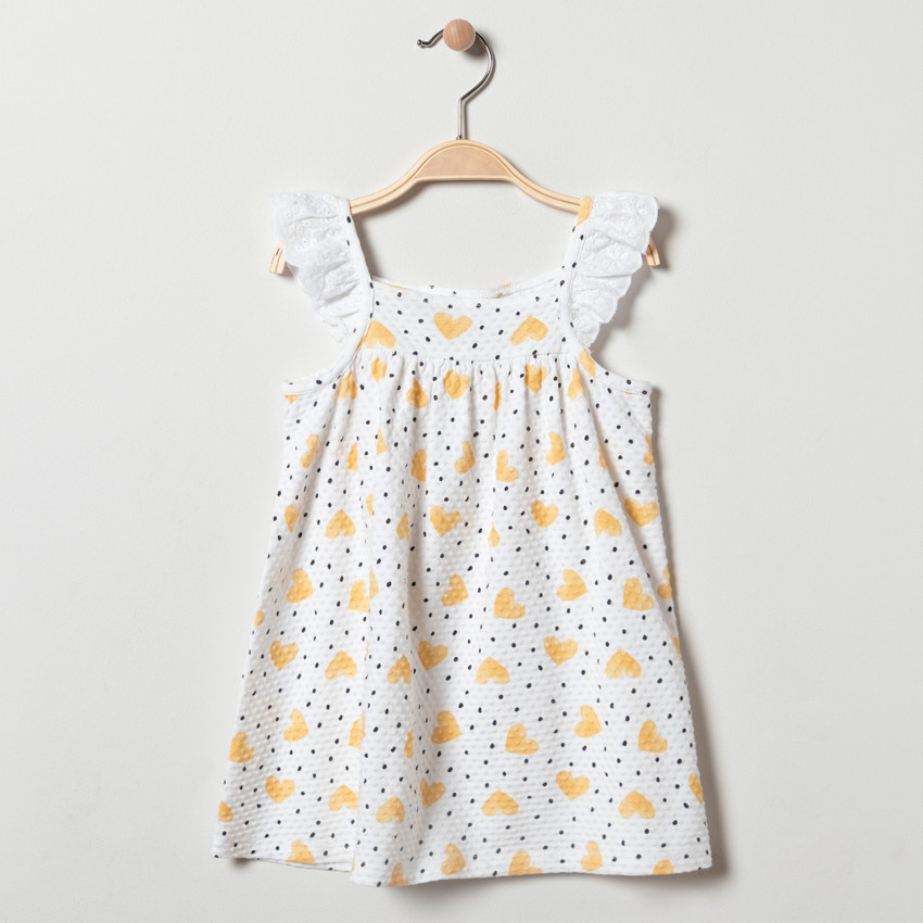 Τουνίκ με τιράντες με σχέδιο καρδιές για bebe κορίτσι 