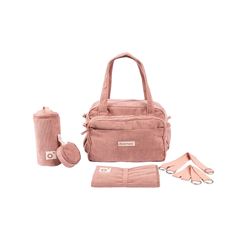 Sac à langer Fluffy Corduroy Corail 