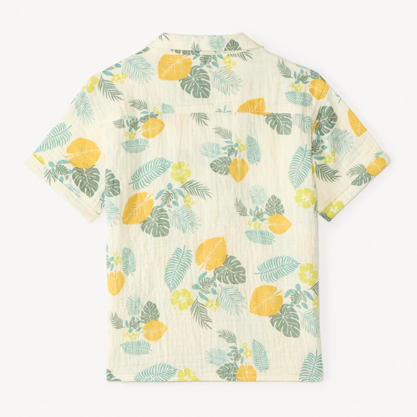 T-shirt à manches courtes avec motifs tropicaux pour garçon 
